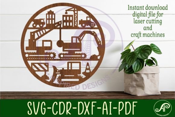 Construction Wall Art Sign: A Versatile SVG Laser Cut File