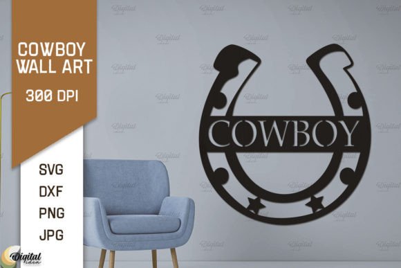 Cowboy Wall Art Laser Cut: Digital Designs for Rustic Decor