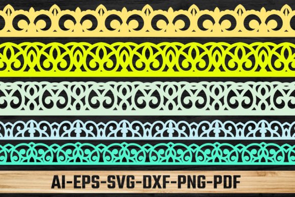 Elegant Laser Lace Border Die Cuts Bundle SVG