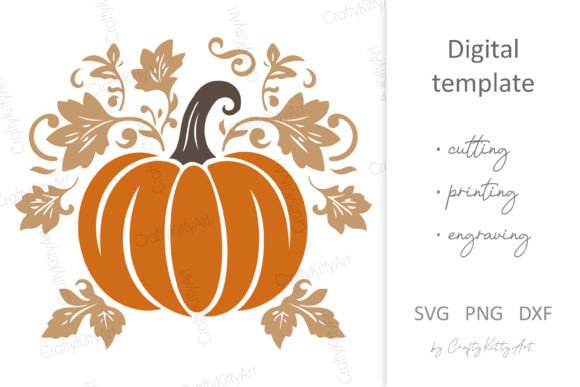 Filigree Pumpkin SVG Cut File for Autumn Crafts