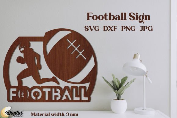 Football Laser Cut: Wooden Decorations for Your Projects