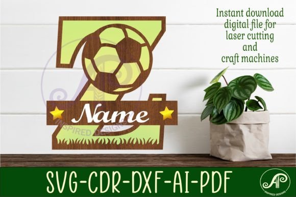 Football or Soccer Monogram Z Letter Design