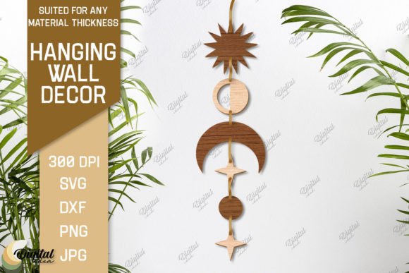 Hanging Wall Decor SVG: Boho Laser Cut Designs