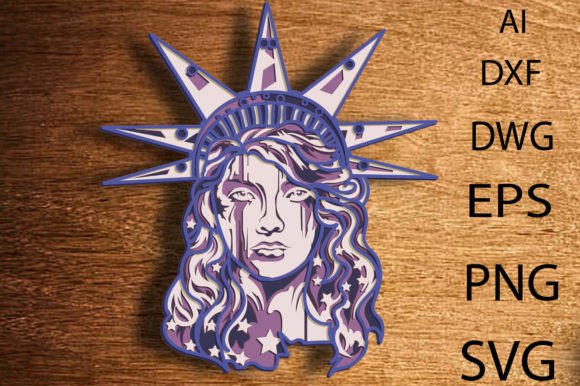 Lady Liberty/3D Mandala Svg Files: A Stunning Design Asset
