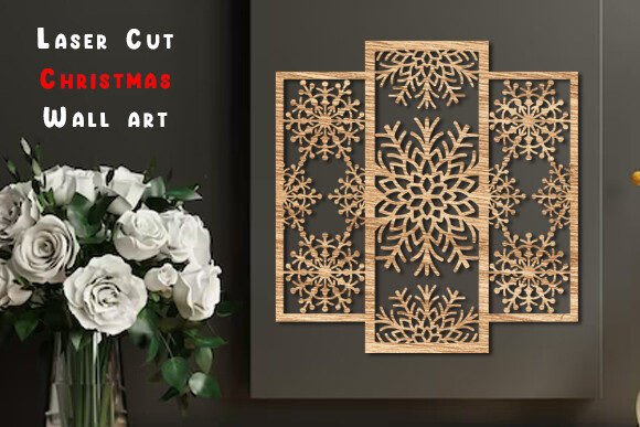 Laser Cut Christmas Wall Art Panel SVG