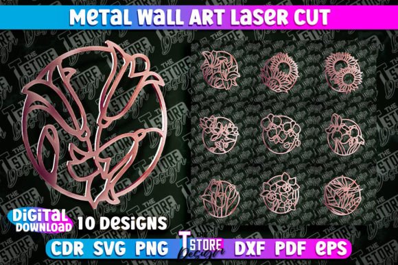 Metal Wall Art Laser Cut | Metal Flowers