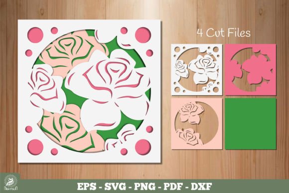 Rose Flowers Layered Papercut SVG: Elevate Your Creative Projects