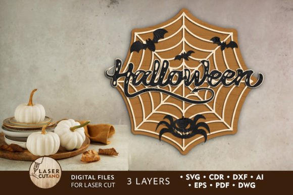Spiderweb Halloween Decor: Intricate Laser-Cut Designs