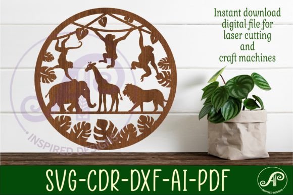 Wild Animal Wall Art Sign, SVG File